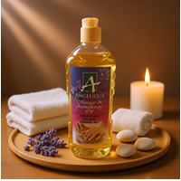 Angelique Massage & Aromatherapy Oil – Enriched with Lavender Essential Oils – 500ML